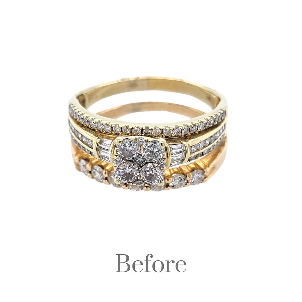 custom engagement ring redesign, moissanite, custom jeweler near me, long island new york