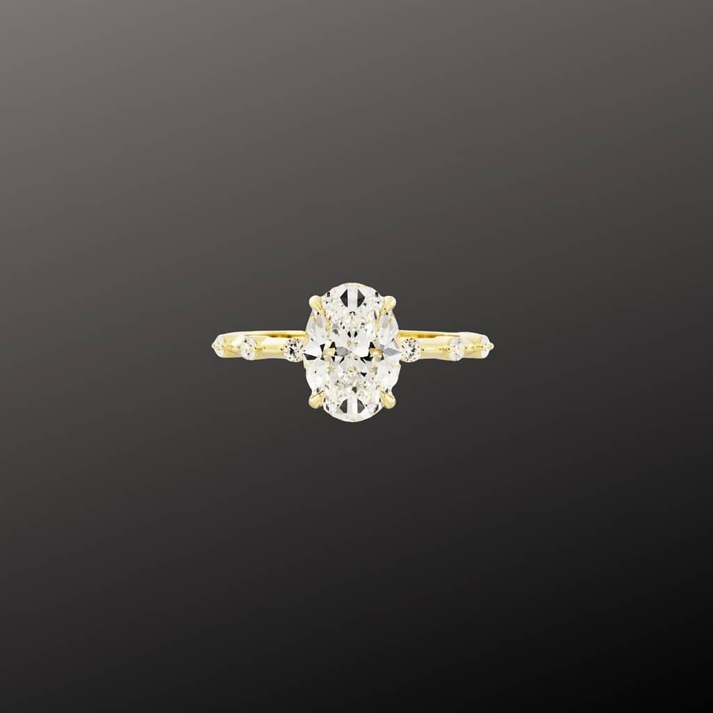 oval cut diamond custom engagement ring